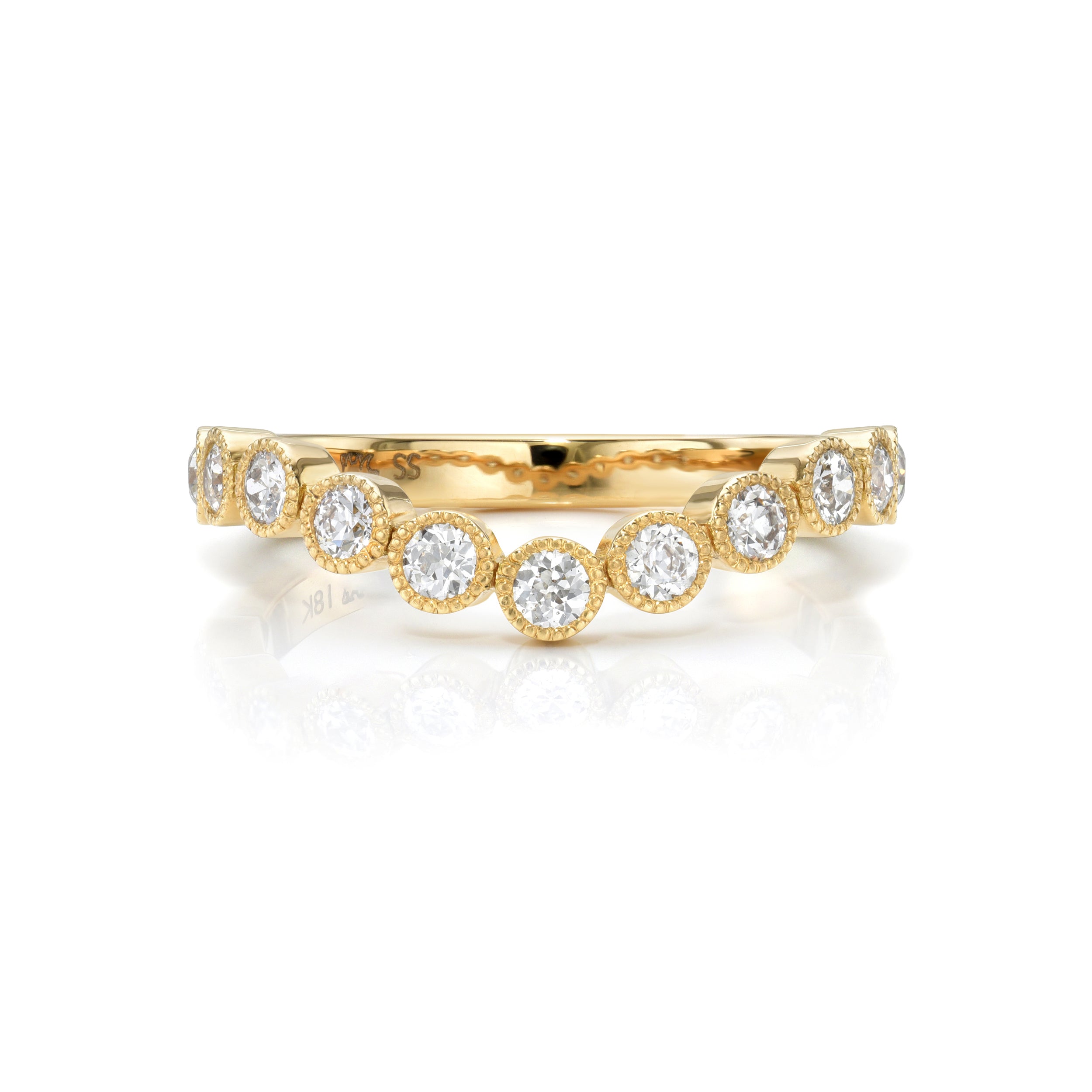 GABBY CURVED BAND | SINGLE STONE