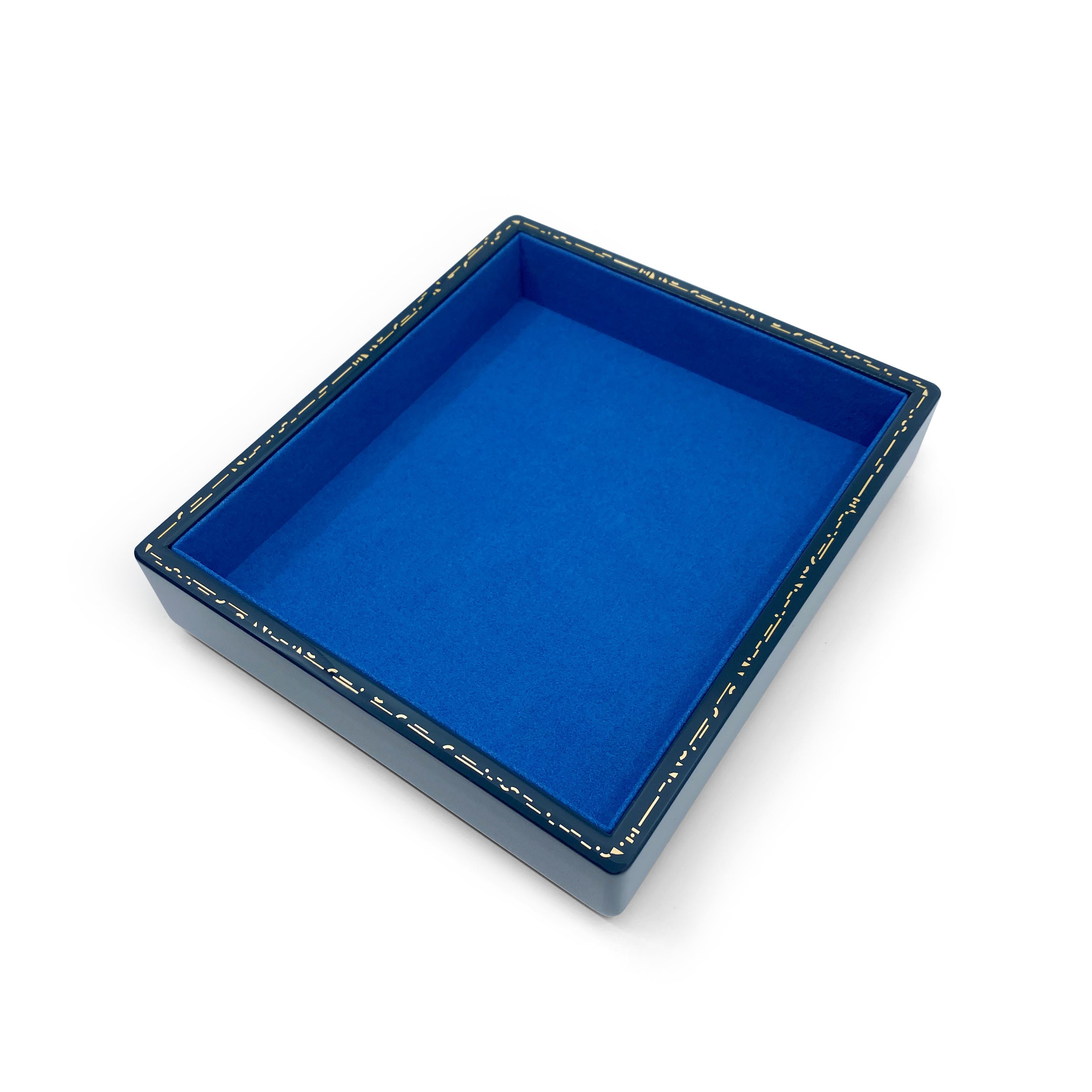 SMALL STACKING JEWELRY TRAY - MIDNIGHT BLUE, Color: Navy with Klein blue, JEWELRY CASES, Trove